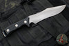 Microtech Arbiter Fixed Blade- Black Handle- Apocalyptic Finish Part Serrated Blade 104-11 AP