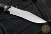 Microtech Arbiter Fixed Blade- Black Handle- Apocalyptic Full Serrated Blade 104-12 AP