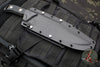 Microtech Arbiter Fixed Blade- Black Handle- Apocalyptic Full Serrated Blade 104-12 AP