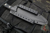 Microtech Arbiter Fixed Blade- Black Handle- Apocalyptic Full Serrated Blade 104-12 AP