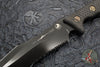 Microtech Arbiter Fixed Blade Knife- Carbon Fiber Scales- DLC Black Part Serrated Edge 104-2 DLCCFS