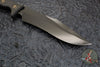 Microtech Arbiter Fixed Blade Knife- Carbon Fiber Scales- DLC Black Part Serrated Edge 104-2 DLCCFS