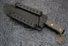 Microtech Arbiter Fixed Blade Knife- Carbon Fiber Scales- DLC Black Part Serrated Edge 104-2 DLCCFS
