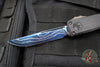 Microtech Ultratech ZBP Zero Blade Play OTF Knife- Clip Point- Black Handle- Baker Forge Blued Icestorm Damascus Blade 1121-16 MS2