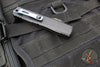 Microtech Ultratech ZBP Zero Blade Play OTF Knife- Clip Point- Black Handle- Baker Forge Blued Icestorm Damascus Blade 1121-16 MS2