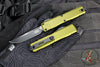 Microtech Ultratech OTF Knife- GEN IV- Single Edge- OD Green Handle- Black Finished Plain Edge Blade 11214-1 OD