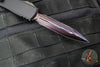 Microtech Ultratech ZBP Zero Blade Play OTF Knife- Double Edge- Black Handle- Baker Forge Blued Icestorm Damascus Blade- Purple Clip 1122-16 MS3