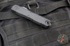 Microtech Ultratech ZBP Zero Blade Play OTF Knife- Double Edge- Shadow Edition- Black Handle- Black DLC Plain Edge Blade- DLC Hardware 1122-1 DLCTSH