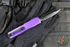 Microtech Ultratech OTF Knife- GEN IV- Double Edge- Purple Handle- Black Finished Plain Edge Blade 11224-1 PU