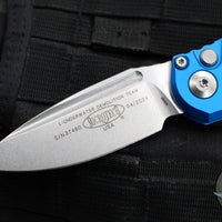 Microtech 2024 LUDT OTS Knife- Blue Handle- Stonewash Blade 1135-10 BL