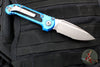 Microtech LUDT OTS Knife- Blue Handle- Apocalyptic Part Serrated Blade 1135-11 APBL