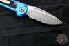 Microtech LUDT OTS Knife- Blue Handle- Apocalyptic Part Serrated Blade 1135-11 APBL
