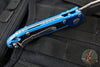 Microtech LUDT OTS Knife- Blue Handle- Apocalyptic Part Serrated Blade 1135-11 APBL