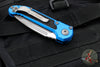 Microtech LUDT OTS Knife- Blue Handle- Apocalyptic Part Serrated Blade 1135-11 APBL