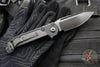 Microtech LUDT OTS Knife- Single Edge- Tactical- Black Handle- Carbon Fiber Inlay- DLC Black Plain Edge Blade 1135-1 DLCTCFIS