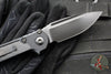 Microtech LUDT OTS Knife- Single Edge- Tactical- Black Handle- Carbon Fiber Inlay- DLC Black Plain Edge Blade 1135-1 DLCTCFIS