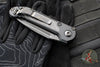 Microtech LUDT OTS Knife- Single Edge- Tactical- Black Handle- Carbon Fiber Inlay- DLC Black Plain Edge Blade 1135-1 DLCTCFIS