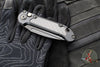 Microtech LUDT OTS Knife- Single Edge- Tactical- Black Handle- Carbon Fiber Inlay- DLC Black Plain Edge Blade 1135-1 DLCTCFIS