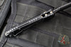 Microtech LUDT OTS Knife- Single Edge- Tactical- Black Handle- Black Plain Edge Blade 1135-1 T