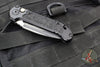 Microtech LUDT OTS Knife- Single Edge- Tactical- Black Handle- Black Plain Edge Blade 1135-1 T
