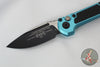 Microtech 2024 LUDT OTS Knife- Turquoise Finished Handle- Black Plain Edge Blade 1135-1 TQ