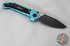 Microtech 2024 LUDT OTS Knife- Turquoise Finished Handle- Black Plain Edge Blade 1135-1 TQ