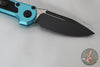 Microtech 2024 LUDT OTS Knife- Turquoise Finished Handle- Black Plain Edge Blade 1135-1 TQ
