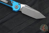 Microtech LUDT OTS Knife- Tanto Edge- Blue Handle- Apocalyptic Blade 1136-10 APBL