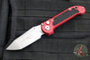 Microtech LUDT OTS Knife- Tanto Edge- Red Handle- Stonewash Blade 1136-10 RD