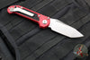 Microtech LUDT OTS Knife- Tanto Edge- Red Handle- Stonewash Blade 1136-10 RD