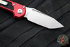 Microtech LUDT OTS Knife- Tanto Edge- Red Handle- Stonewash Blade 1136-10 RD