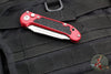 Microtech LUDT OTS Knife- Tanto Edge- Red Handle- Stonewash Blade 1136-10 RD