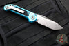 Microtech 2024 LUDT OTS Knife- Turquoise Handle- Stonewash Part Serrated Blade 1136-11 TQ