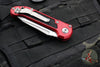 Microtech 2024 LUDT OTS Knife- Tanto Edge- Red Handle- Stonewash Full Serrated Blade 1136-12 RD