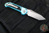 Microtech LUDT OTS Knife- Gen III- Tanto Edge- Turquoise Handle- Stonewash Full Serrated Blade 1136-12 TQ