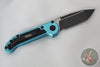 Microtech 2025 LUDT OTS Knife- Tanto Edge- Turquoise Handle- Black Plain Edge Blade 1136-1 TQ