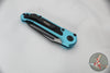 Microtech 2025 LUDT OTS Knife- Tanto Edge- Turquoise Handle- Black Plain Edge Blade 1136-1 TQ