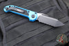Microtech LUDT OTS Knife- Blue Handle- Black Full Serrated Blade 1136-3 BL