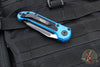 Microtech LUDT OTS Knife- Blue Handle- Black Full Serrated Blade 1136-3 BL