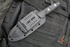 Microtech Socom Alpha Fixed Blade- Tanto Edge- Apocalyptic Part Serrated Blade 114-11 AP