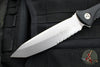 Microtech Socom Alpha Fixed Blade Knife- Tanto Edge- Black Handle With Stonewash Part Serrated Blade 114-11