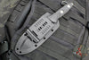Microtech Socom Alpha Fixed Blade Knife- Tanto Edge- Black Handle With Stonewash Part Serrated Blade 114-11