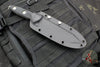 Microtech Socom Alpha Fixed Blade Knife- Tanto Edge- Black Handle With Stonewash Part Serrated Blade 114-11