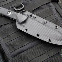 Microtech Socom Alpha- Tanto Edge- Black G-10 Handle With Urban Camo Finished Part Serrated Blade 114-2 UCS