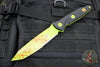 Microtech Socom Alpha- Tanto Edge- Black G-10 Handle With Zombietech Finished Part Serrated Blade 114-2 Z