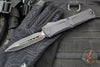 Microtech Combat Troodon Gen III OTF Knife- Double Edge-Shadow Edition- Black Handle- Black DLC Plain Edge Blade 1142-1 DLCTSH Gen III