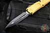 Microtech Combat Troodon Gen III OTF Knife- Double Edge- Tan Handle- Black Plain Edge Blade 1142-1 TA Gen III 2024