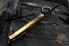 Microtech Combat Troodon Gen III OTF Knife- Double Edge- Tan Handle- Black Plain Edge Blade 1142-1 TA Gen III 2024