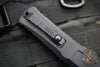 Microtech Combat Troodon Gen III OTF Knife- Double Edge- Tactical- Black Handle- Black Plain Edge Blade 1142-1 T Gen III