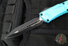 Microtech Combat Troodon Gen III OTF Knife- Double Edge- Turquoise Handle- Black Plain Edge Blade 1142-1 TQ Gen III
